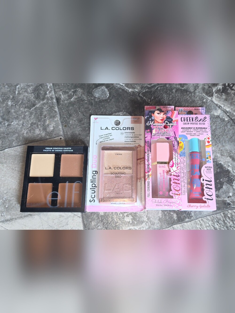 L.A. COLORS Sculpting Duo Cream & Powder Highlighter, Elf Cream Contour Quad +